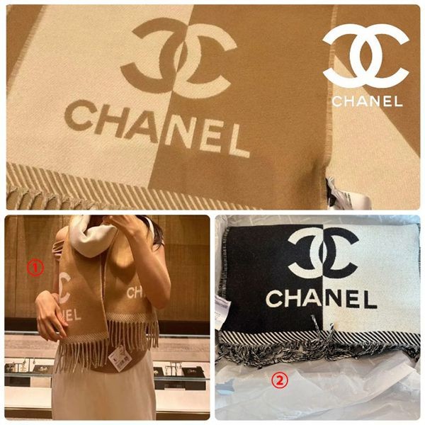 ＜最新で絶対欲しい>◆どんなコーデにも合う◆シャネル バイカラーマフラー コピー cc09276