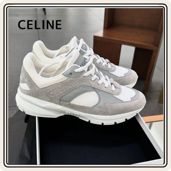 大人お洒落セリーヌ 偽物 ランナー cr-03 レースアップ ロースニーカー 360004605c.09op
