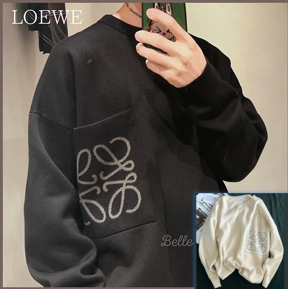 魅力的な新作【ロエベ】アナグラム 偽物コットン ブレンド スウェット 2色 lw01261