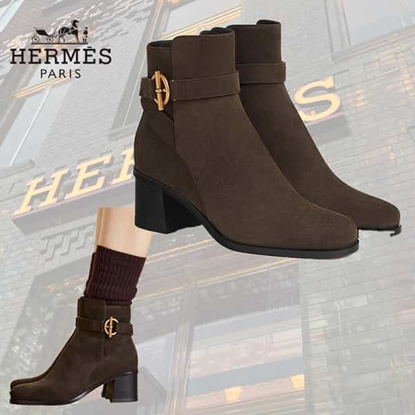 人気No1エルメス jill 60 スエードブーツ n級品 h242007z f7360
