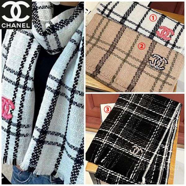 【やっぱり人気！】３色展開♡お洒落なチェック【シャネル】マフラー 偽物 cc09274