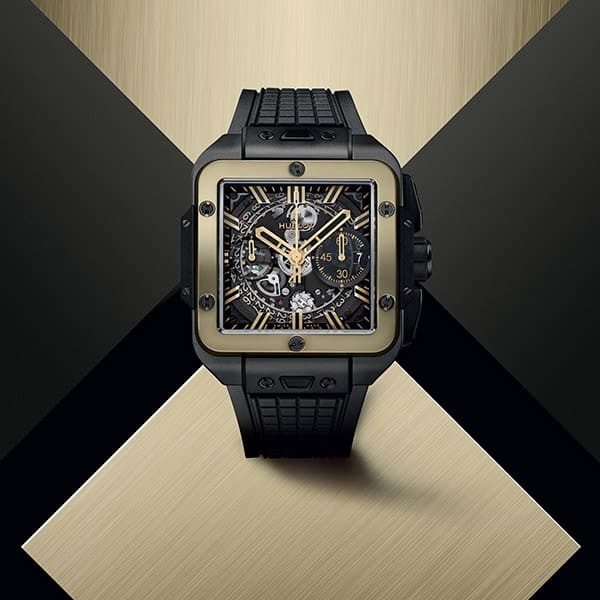 【新デザイン】ウブロ スクエア・バン ウニコ セラミック マジックゴールド 821.cm.0130.rx