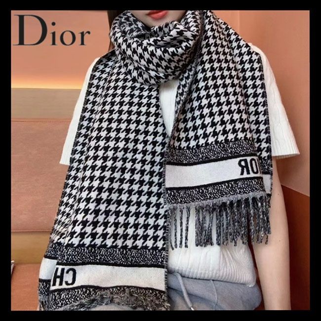 人気で可愛い☆ディオール 30 Montaigne 偽物 カシミア スカーフ 35MON201I001_C089