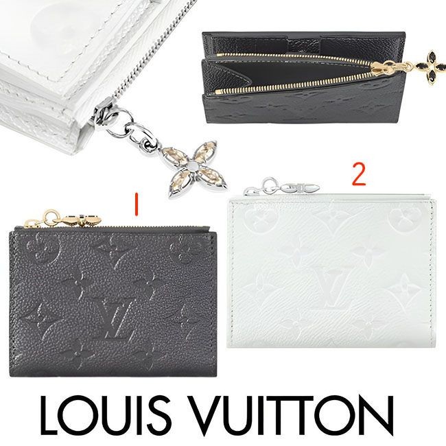 一目惚れアイテムルイヴィトン Lisa モノグラム 二つ折り財布 N級品 クリスタル付 M12536 M12674