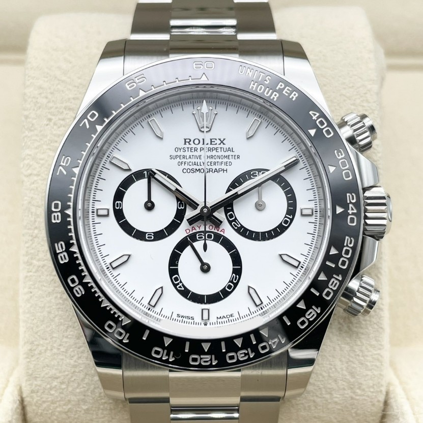最新作 ロレックス デイトナ 偽物 126500LN ホワイト ステンレススチール オイスターブレス 40mm