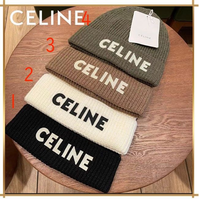 【即納OK】セリーヌ ニット帽  N級品 リブ編みウール 2AC93423P.38NO