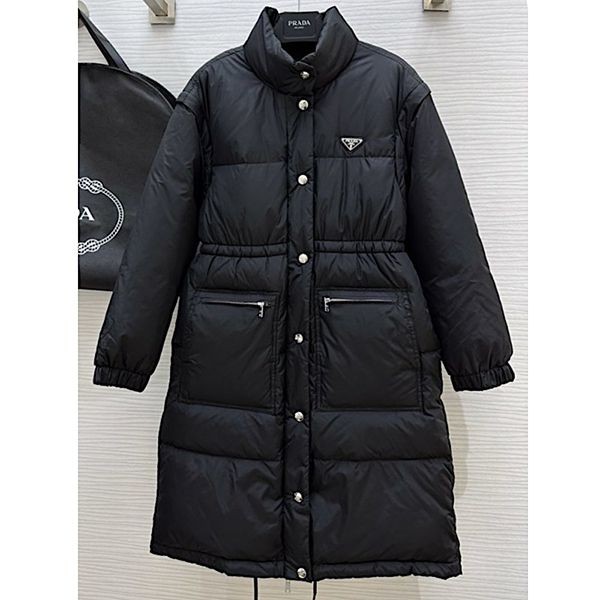 トレンドの最前線☆◆プラダ◆レディース Re-Nylon ロング ダウンコート 2way★292132_1WQ9