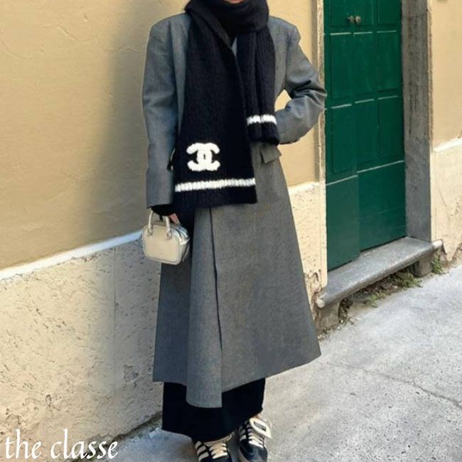 シャネル モノトーン ロゴ マフラー N級品 AA9423 B13856 N0765