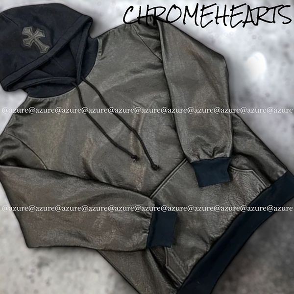 洗練デザイン♪クロムハーツ◆CH CROSS レザーパッチ フーディー コピー ch121717