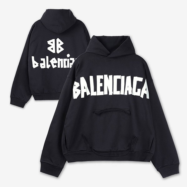 [一番信用]関税負担なし☆バレンシアガ Ripped Pocket パーカー コピー フーディ 744441 TQVQ9 1073