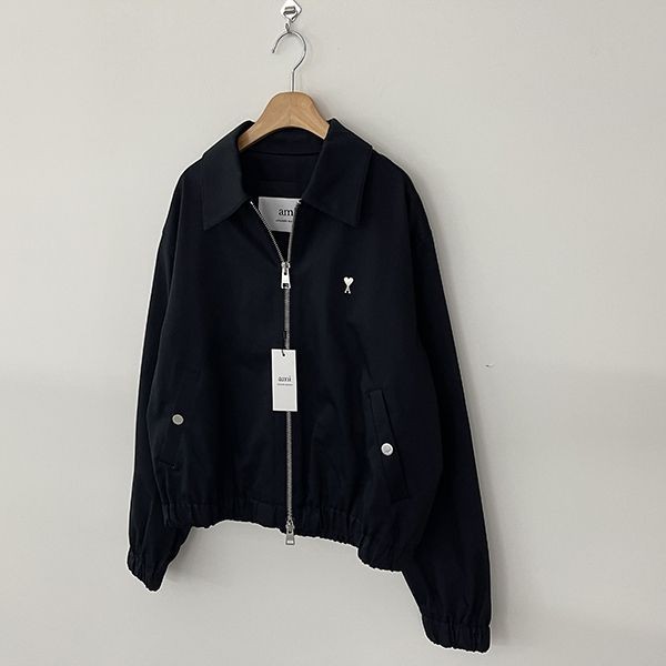 アミパリス■ハートロゴ ジップジャケット 偽物 Black 1224