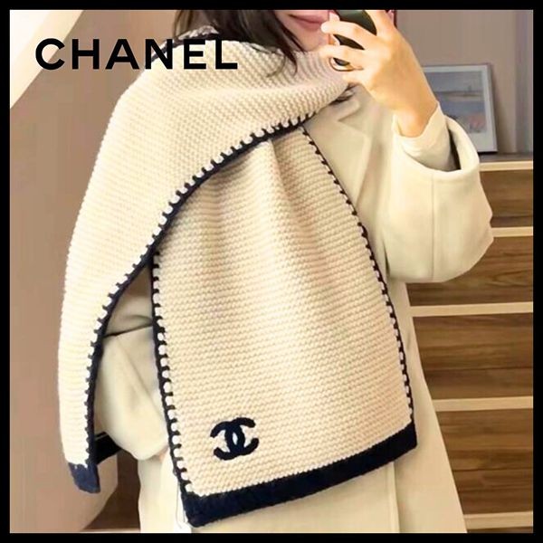 【シンプルにかわいい♡】シャネル マフラー パロディcc11303