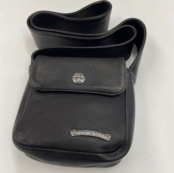 クロムハーツHOT POT ホットポット コピー クロスボタン レザー ショルダーバッグ 121816