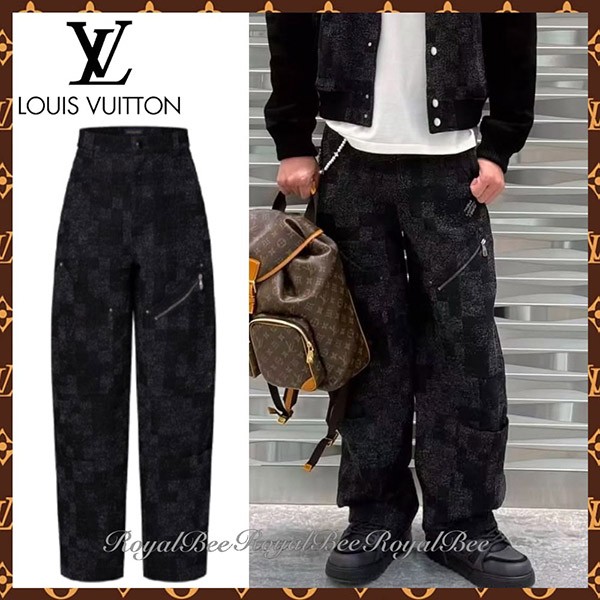 ☆超人気☆【一目置かれる存在に♡】ルイヴィトン 偽物 デニムブークレット ワークウェアデニムパンツ 1AHBK5