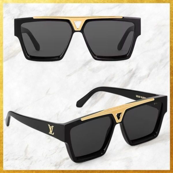 【カラバリ豊富】ルイヴィトン サングラス 偽物 スクエア LV ブラックZ1502E