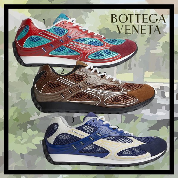 【関税・送料込】ボッテガヴェネタ スエードとメッシュの◆オービット スニーカー 偽物 3色 bv112001