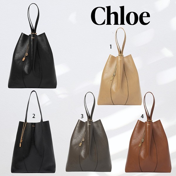 クロエ ラージ トートバッグ スーパーコピー グレインレザー製 4色 kly66533