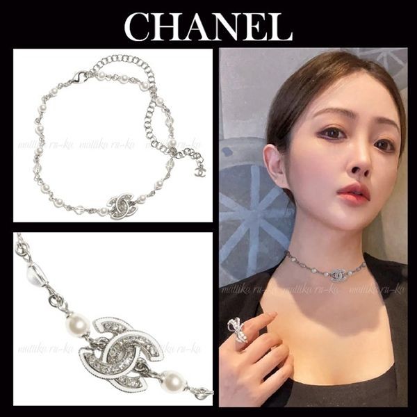 煌めくCCロゴ☆【シャネル】CCロゴ　チョーカー 偽物 ABE884