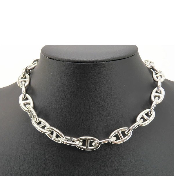 エルメス シェーヌダンクル GM ネックレス ペンダント チョーカー シルバー925 25021301