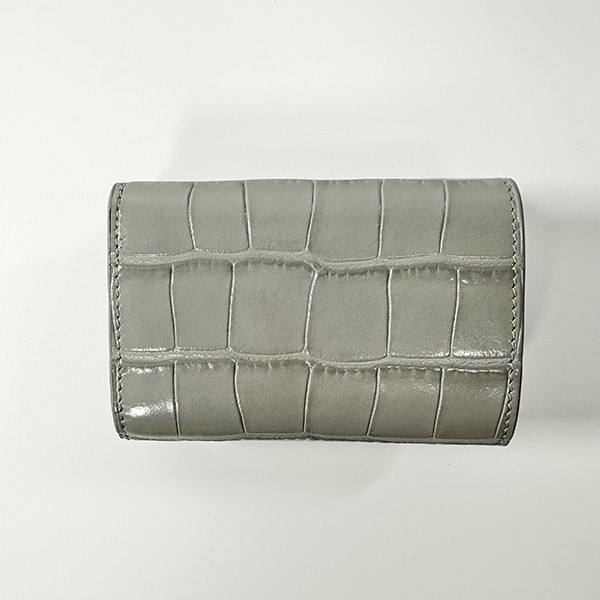 バレンシアガ クロコ 三つ折り ペーパー ミニ財布 偽物 3914461U6QN4617
