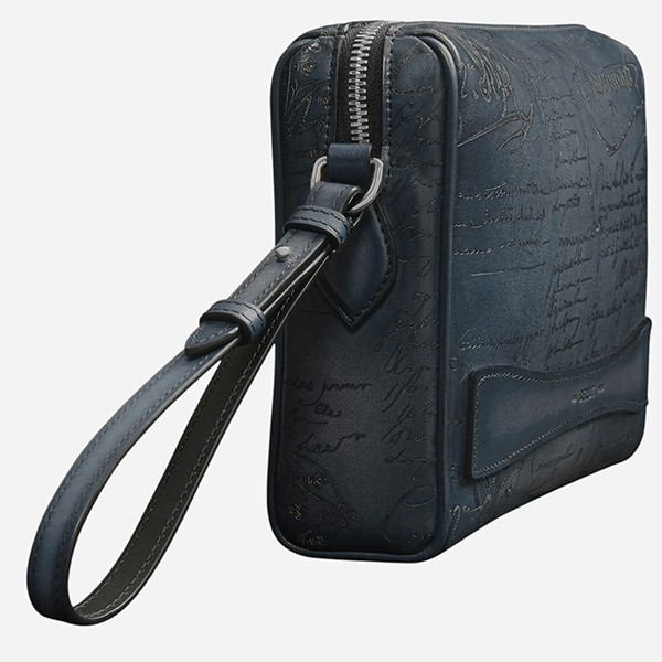 お洒落メンズ ベルルッティ 偽物 ローズウッドスクリットレザーポーチ 2色 25032811