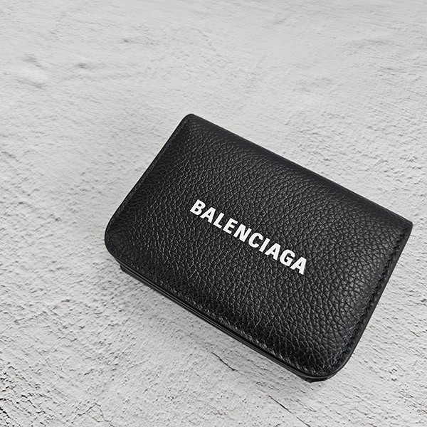 バレンシアガ 偽物 CASH ミニウォレット 小銭入れ付き レザー 三つ折り 財布 25031302