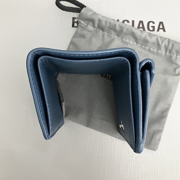 新作限定♪バレンシアガ コピー ペーパーミニウォレット 三つ折り ロゴ 3914461803N