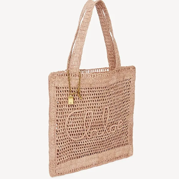 クロエ かごバッグ 偽物 ラフィア製SUMMER BANANAトートバッグ cl253281