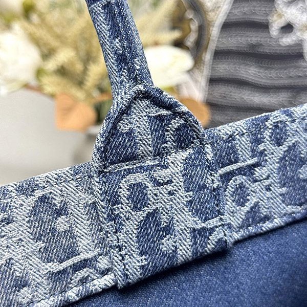 ディオール ブックトート n級品 ミディアム デニム オブリーク w25030501