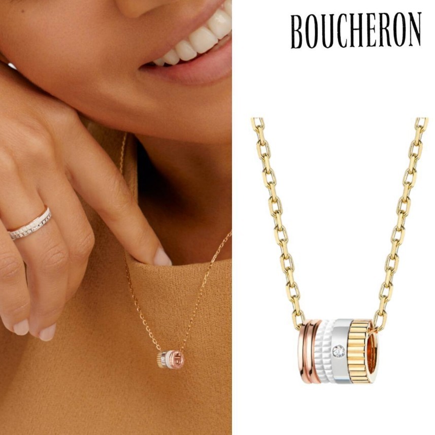 ブシュロン コピー キャトル ホワイト ペンダント スモール JPN00550