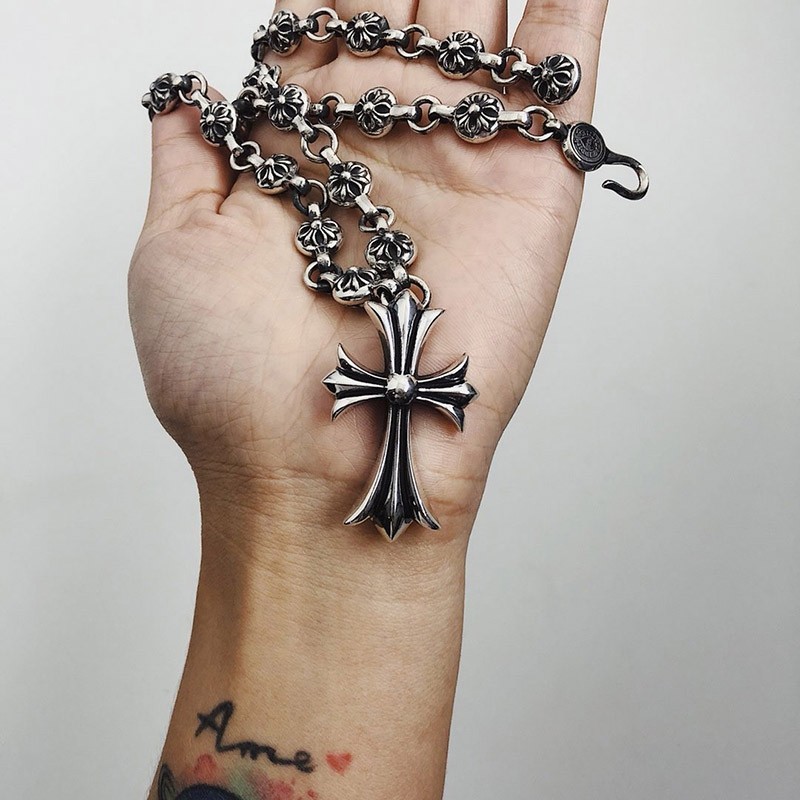 クロムハーツ クロスボール 偽物 ネックレス/ CH Cross w/Cross Ball 20inch chp63