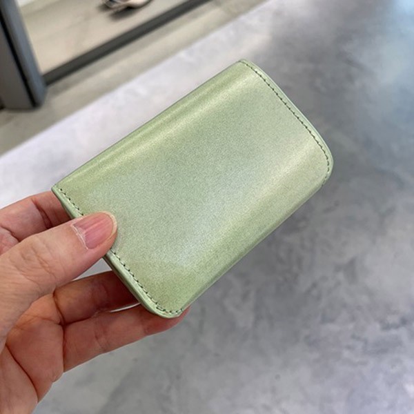 目を惹くカラーバレンシアガ コピー キャッシュ ミニ ウォレット リリーズ プリント "グリーン" 5938132AAPN3677