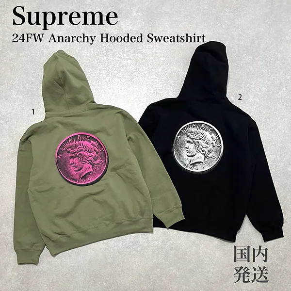 自然で可愛い☆シュプリーム アナーキー スウェットパーカーフーディ 偽物 2色 spm001258
