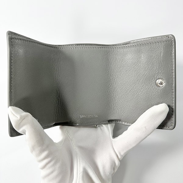 バレンシアガ クロコ 三つ折り ペーパー ミニ財布 偽物 3914461U6QN4617