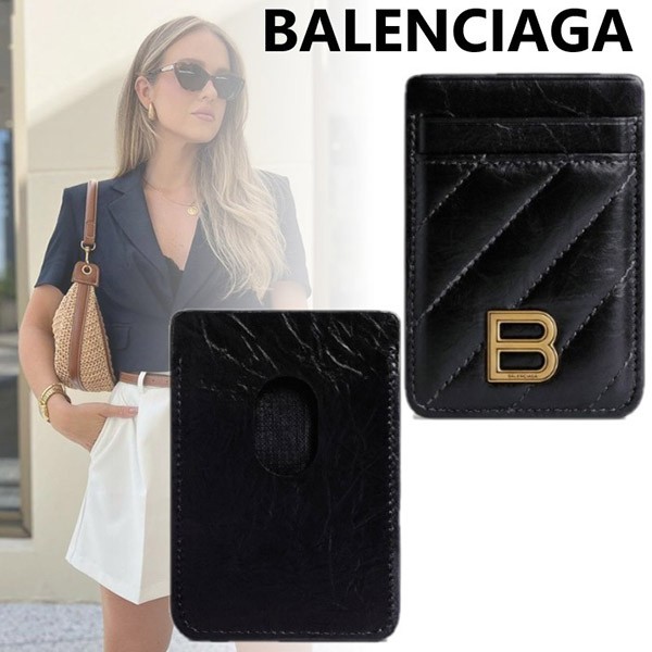 バレンシアガ クラッシュ マグネットカードホルダー コピー 25031305
