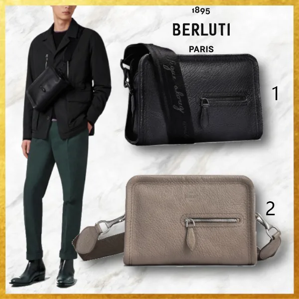 ベルルッティ 贋物 ジュルナリエ XS レザー メッセンジャー 鞄 2色 blt66558