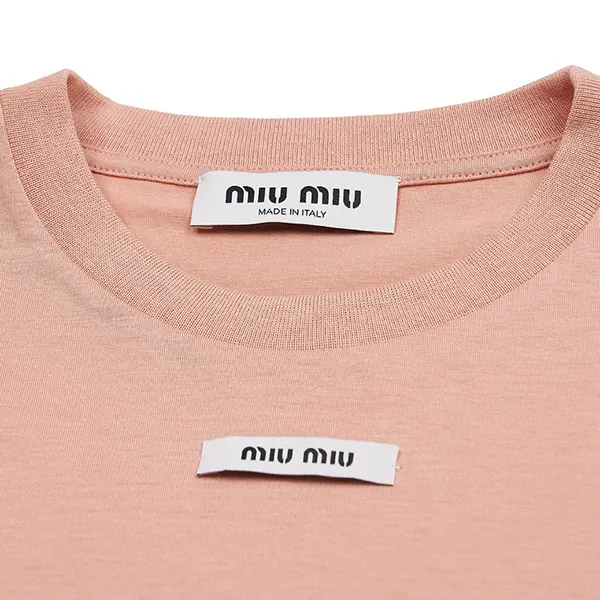 大人気!!新色!!ミュウミュウ コットン Tシャツ 激安 MJL963 1YXU F0236