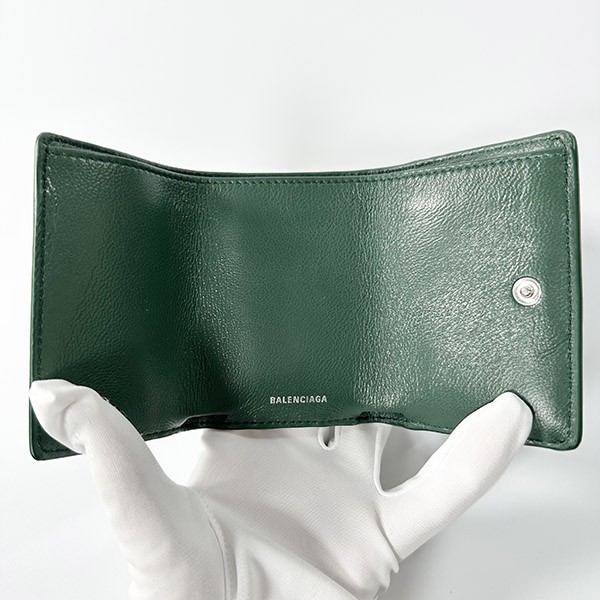 バレンシアガ クロコ 三つ折り ペーパー ミニ財布 偽物 3914461U6QN4617