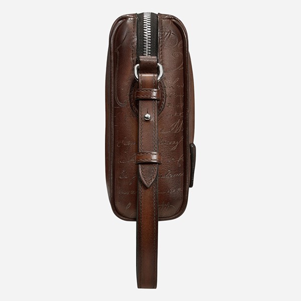 お洒落メンズ ベルルッティ 偽物 ローズウッドスクリットレザーポーチ 2色 25032811