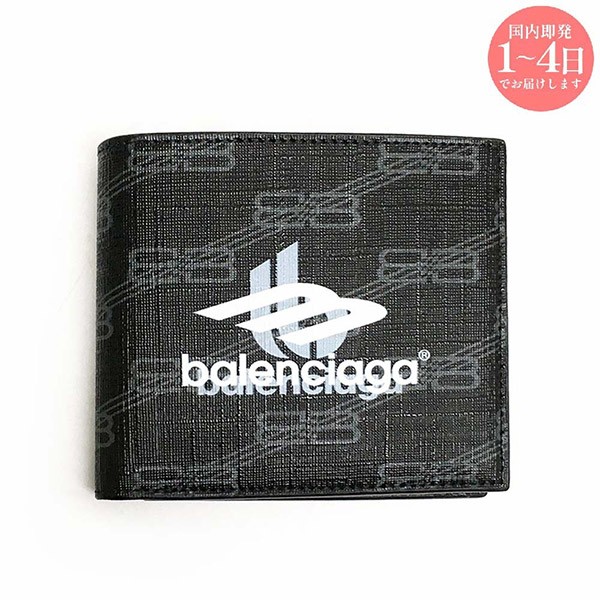 バレンシアガ 二つ折り財布 コピー BBモノグラム メンズ 594315 2AAQT 1069