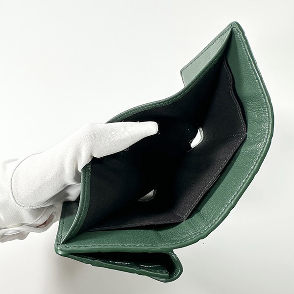 バレンシアガ クロコ 三つ折り ペーパー ミニ財布 偽物 3914461U6QN4617