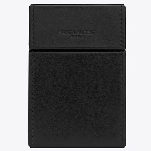 ★大人アイテム【サンローランシガレットケース 偽物】レザー ロゴ ys25481