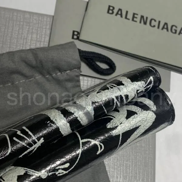 バレンシアガ◆グラフィティ 三つ折り財布 偽物 bl25423