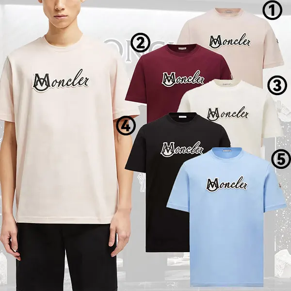 新作もセール価格！モンクレール 刺繍入り バーシティコットン Tシャツ 偽物 K10918C0001189AJS999