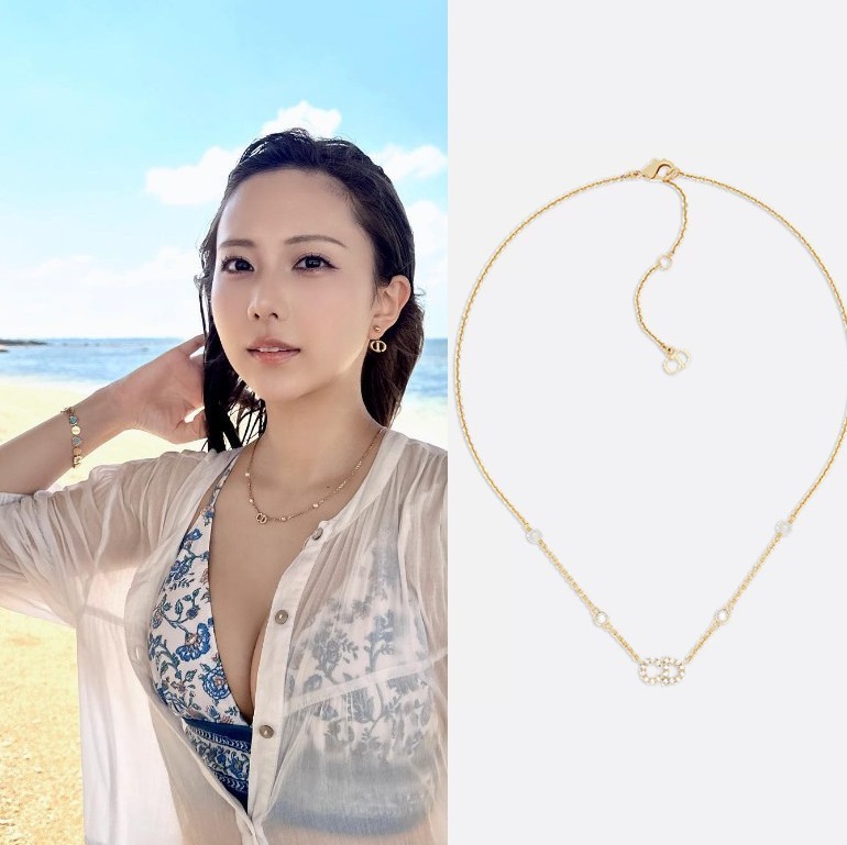 【きりたんぽ 愛用】ギフト! ★ディオール★ スーパーコピー ネックレス メタル・レジンビーズ・クリスタルN1033CDLCY_D301