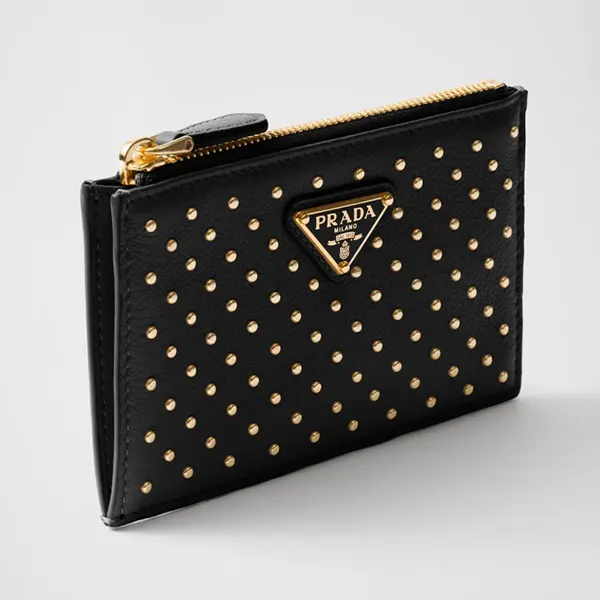 (セールで破格)プラダ スタッズドレザー カードケース 人気 1MC086