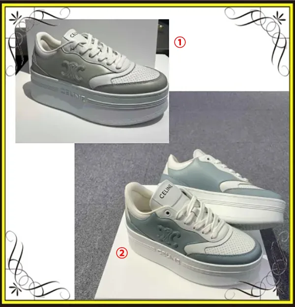 セリーヌ 厚底 ブロックスニーカー 偽物 トリオンフ 363373338C