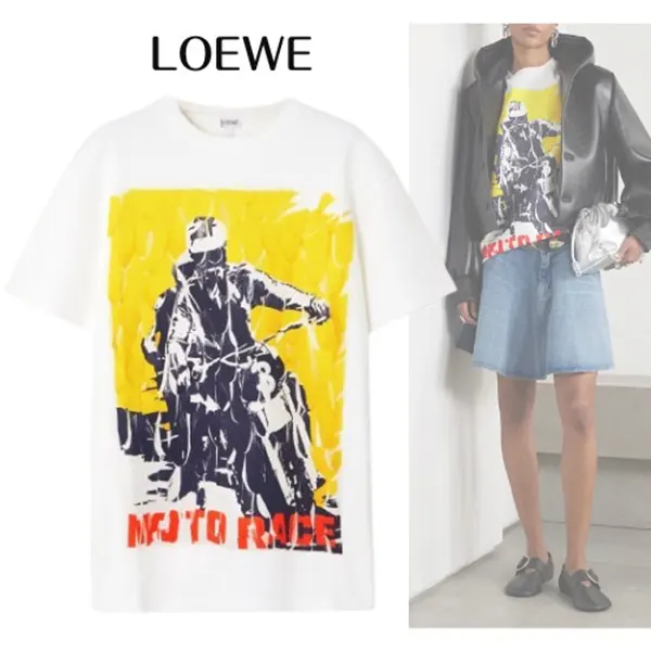 【上品さ際立つ】ロエベ リラックスフィット Tシャツ コピー コットンブレンド S540Y22X68-9990