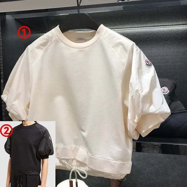 モンクレール パフスリーブTシャツ 偽物☆2色 K10938C0002289A1K999