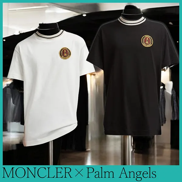 一目惚れアイテム★モンクレール パームエンジェルス 偽物★刺繍パッチ コットン Tシャツ J209L8C0